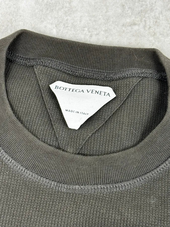 AW2020 Bottega Veneta Brown Classy Waffled Sweater OWdKFoL 8