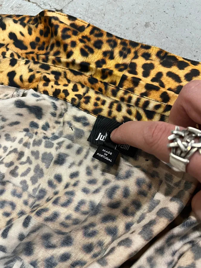 AW2020 Cavalli Leopard Print Silk Savage Shirt iCPfRGb 10