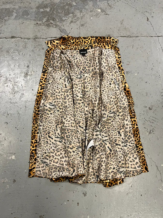 AW2020 Cavalli Leopard Print Silk Savage Shirt iCPfRGb 8