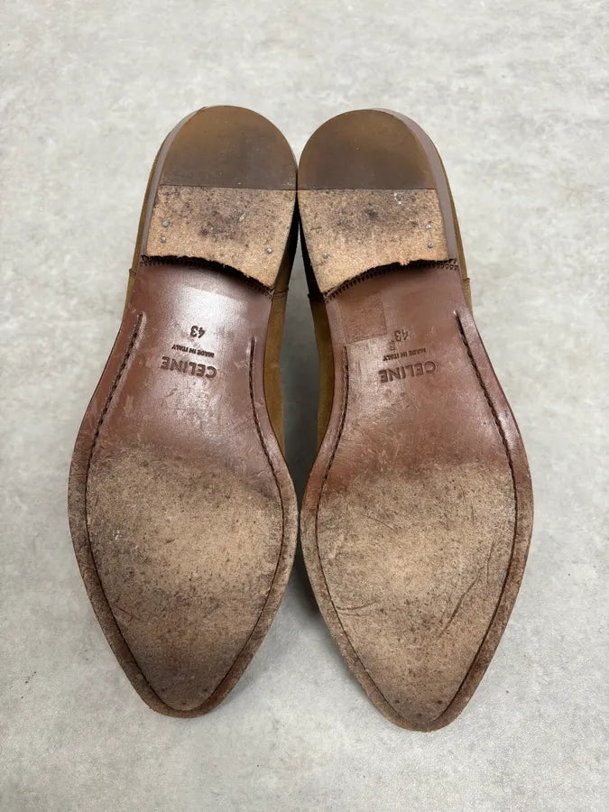 AW2020 Celine Beige Suede Leather Boots UGZDMJj 5