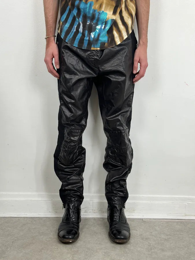 AW2020 Dries Van Noten Black Biker Pants vvEUggp 0