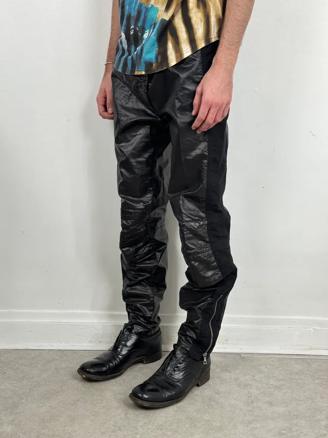 AW2020 Dries Van Noten Black Biker Pants vvEUggp 1