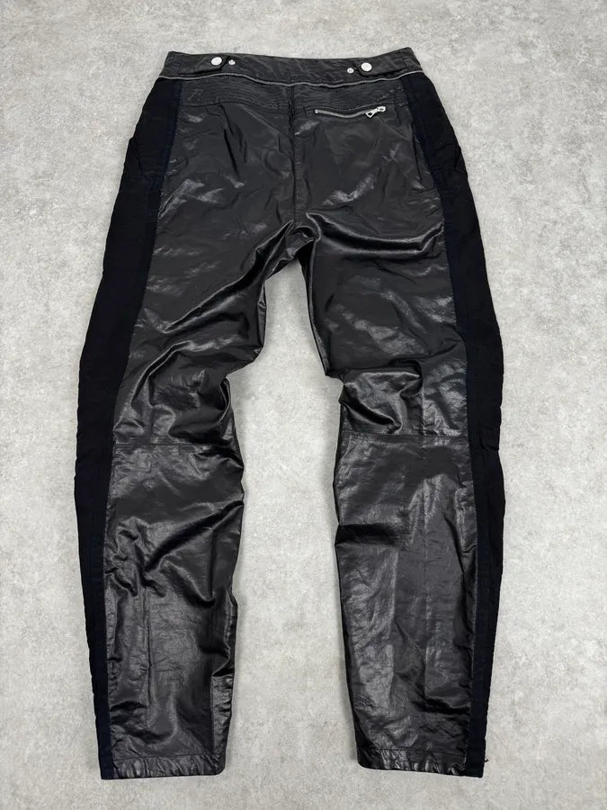 AW2020 Dries Van Noten Black Biker Pants vvEUggp 4