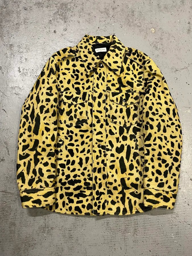 AW2020 Dries Van Noten Corduroy Leopard Yellow Jacket Nsdontt 0