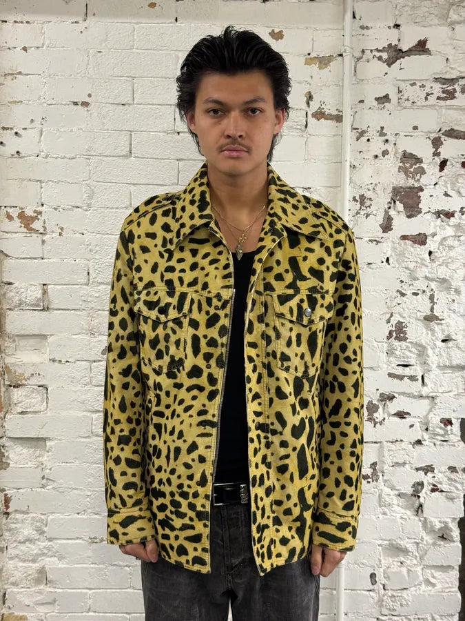 AW2020 Dries Van Noten Corduroy Leopard Yellow Jacket Nsdontt 1