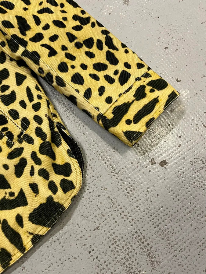 AW2020 Dries Van Noten Corduroy Leopard Yellow Jacket Nsdontt 6