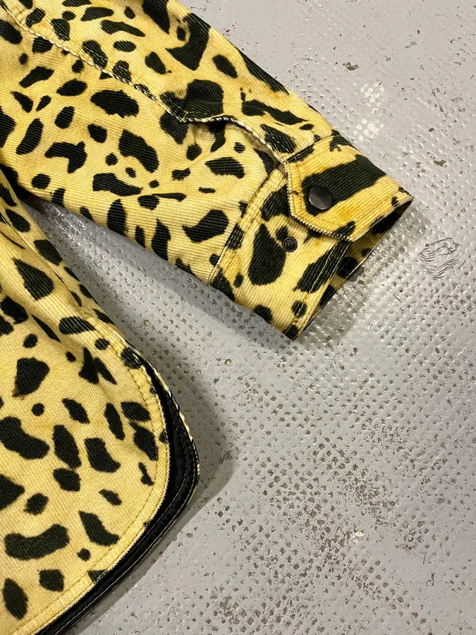 AW2020 Dries Van Noten Corduroy Leopard Yellow Jacket Nsdontt 8