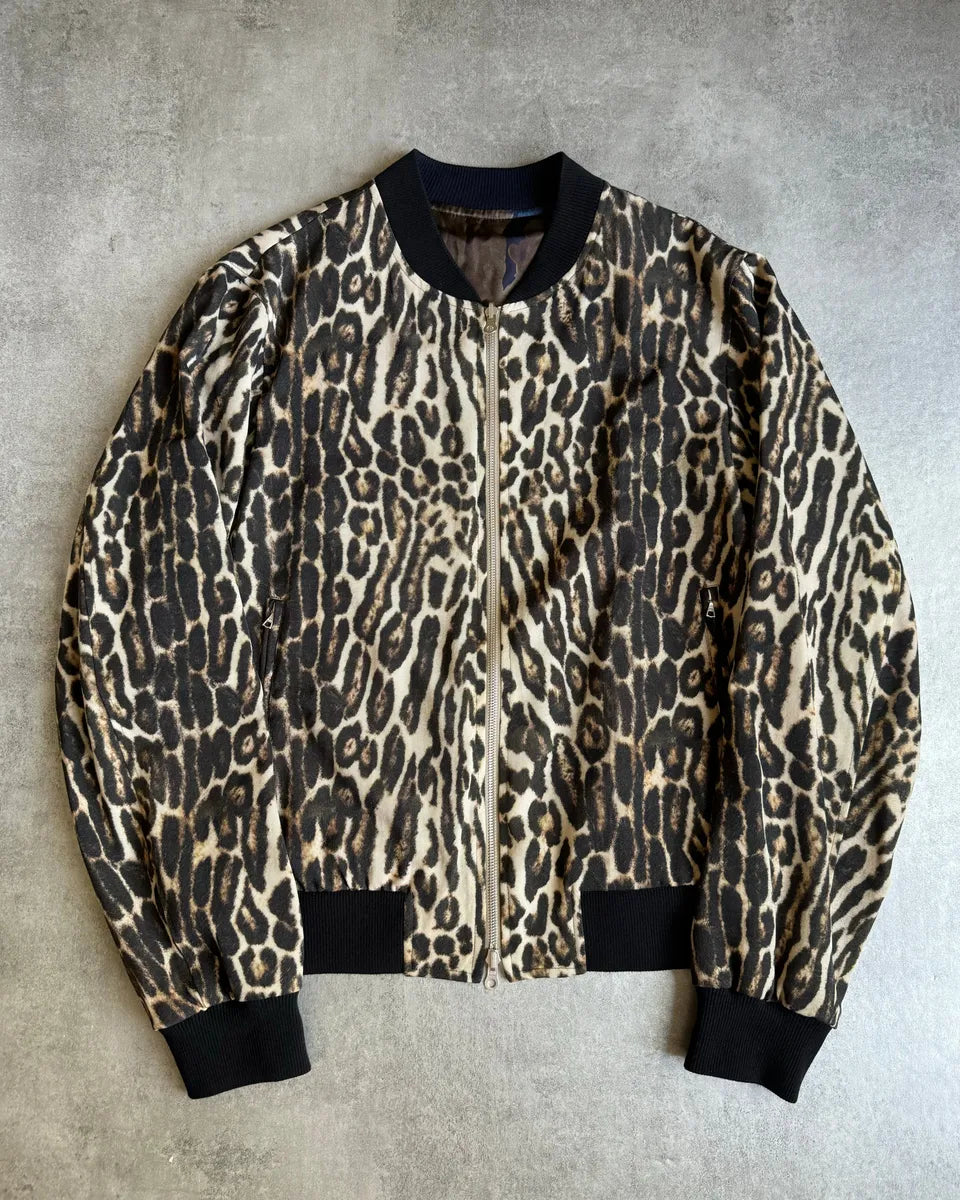 AW2020 Dries Van Noten Reversible Leopard Bomber Jacket EMaQmyY 0