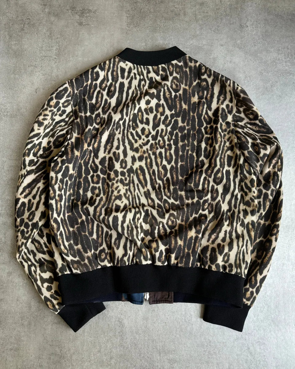 AW2020 Dries Van Noten Reversible Leopard Bomber Jacket EMaQmyY 2