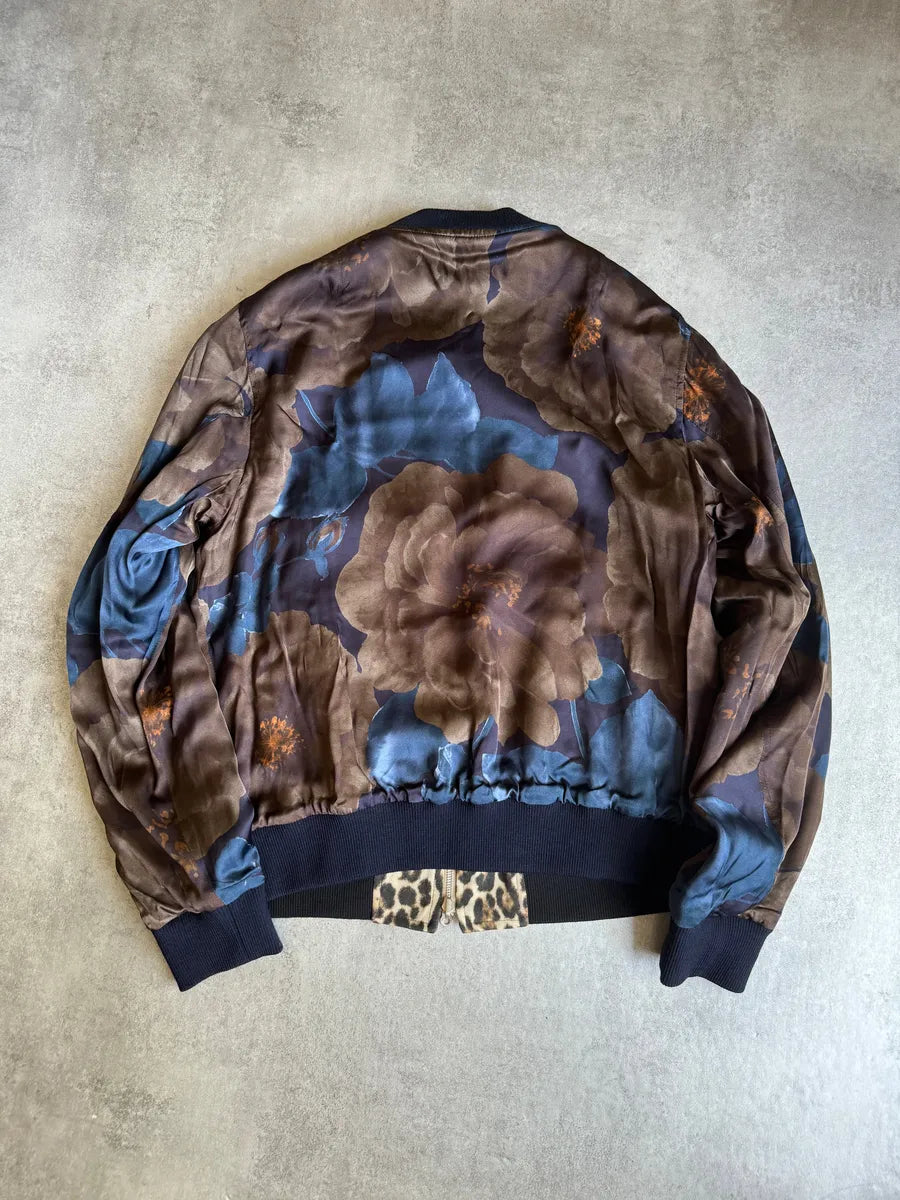AW2020 Dries Van Noten Reversible Leopard Bomber Jacket EMaQmyY 3