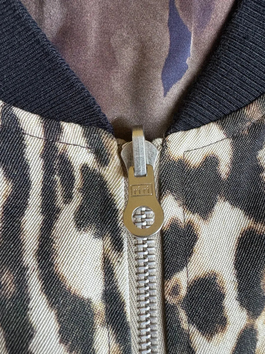 AW2020 Dries Van Noten Reversible Leopard Bomber Jacket EMaQmyY 9