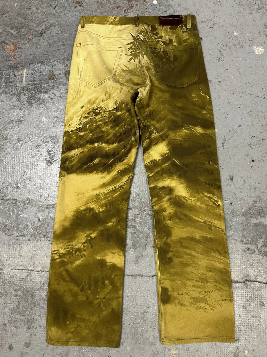AW2020 Dries Van Noten Tiger Gold Pants SePVWOm 1