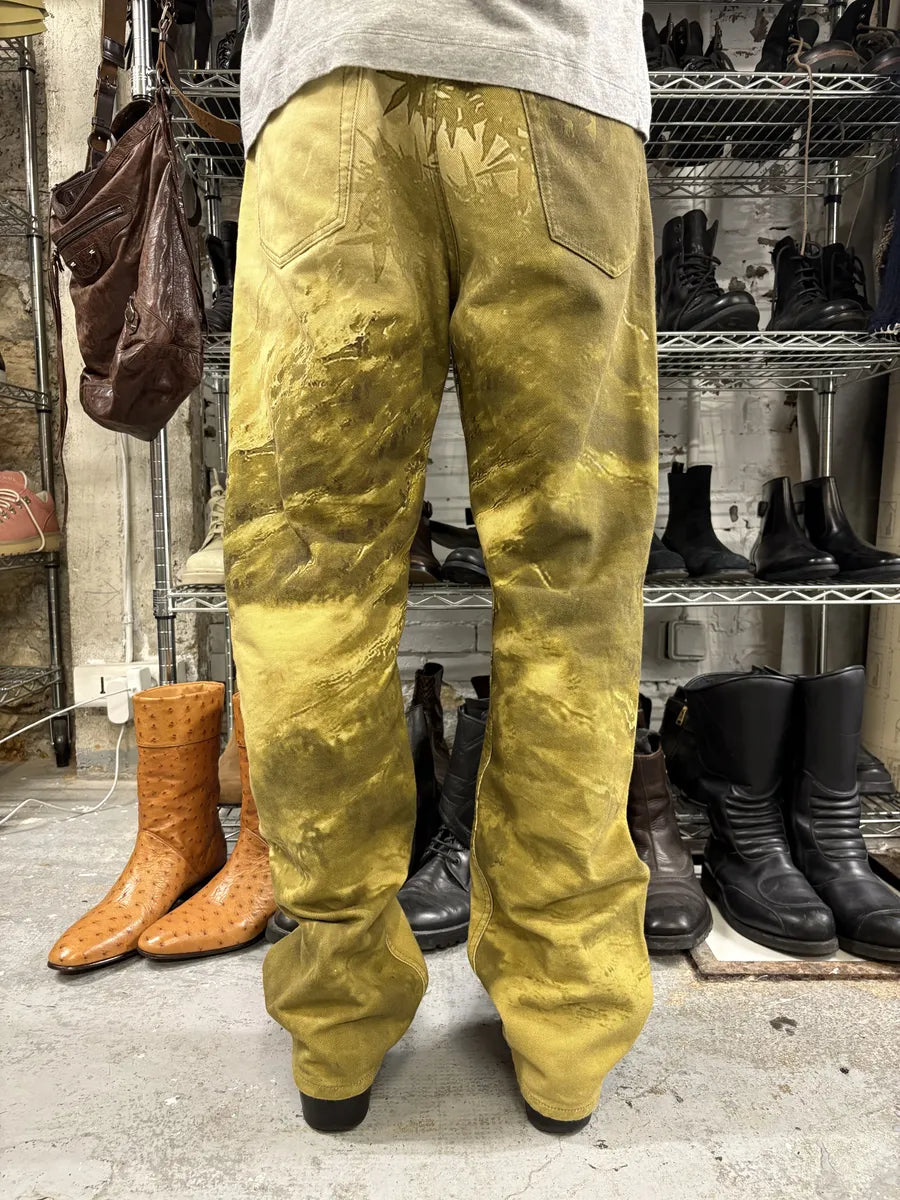 AW2020 Dries Van Noten Tiger Gold Pants SePVWOm 5
