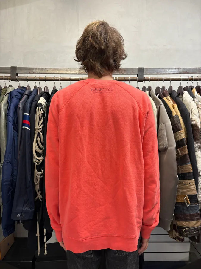 AW2020 Dsquared2 Love is Orange Contemporary Crewneck Sweater gZhZWXD 2