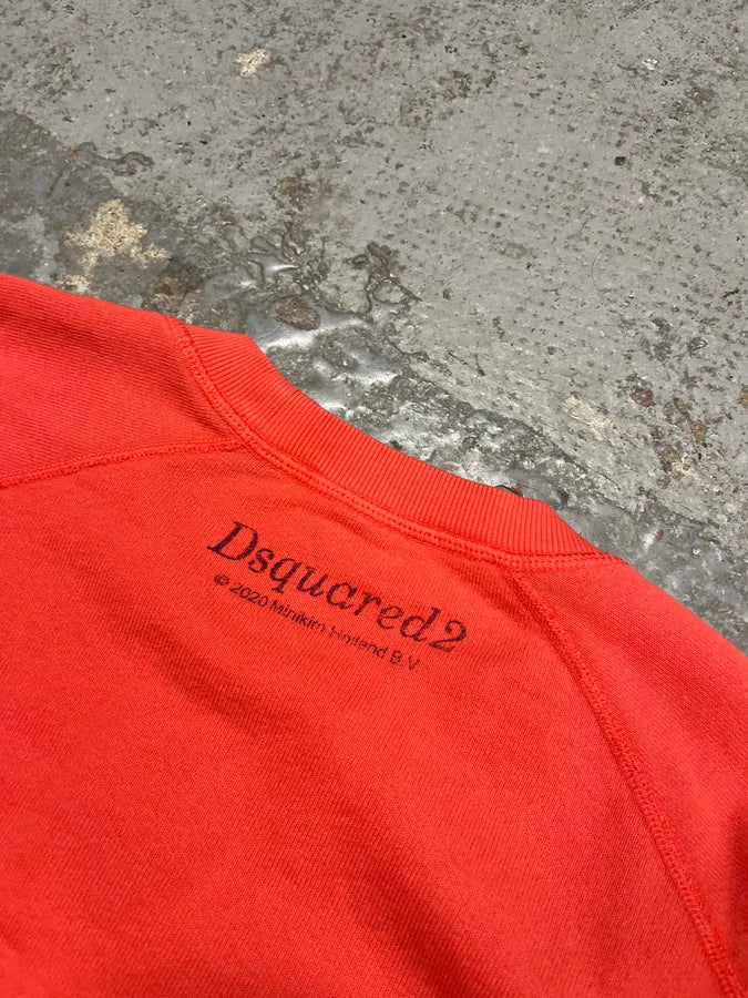 AW2020 Dsquared2 Love is Orange Contemporary Crewneck Sweater gZhZWXD 7