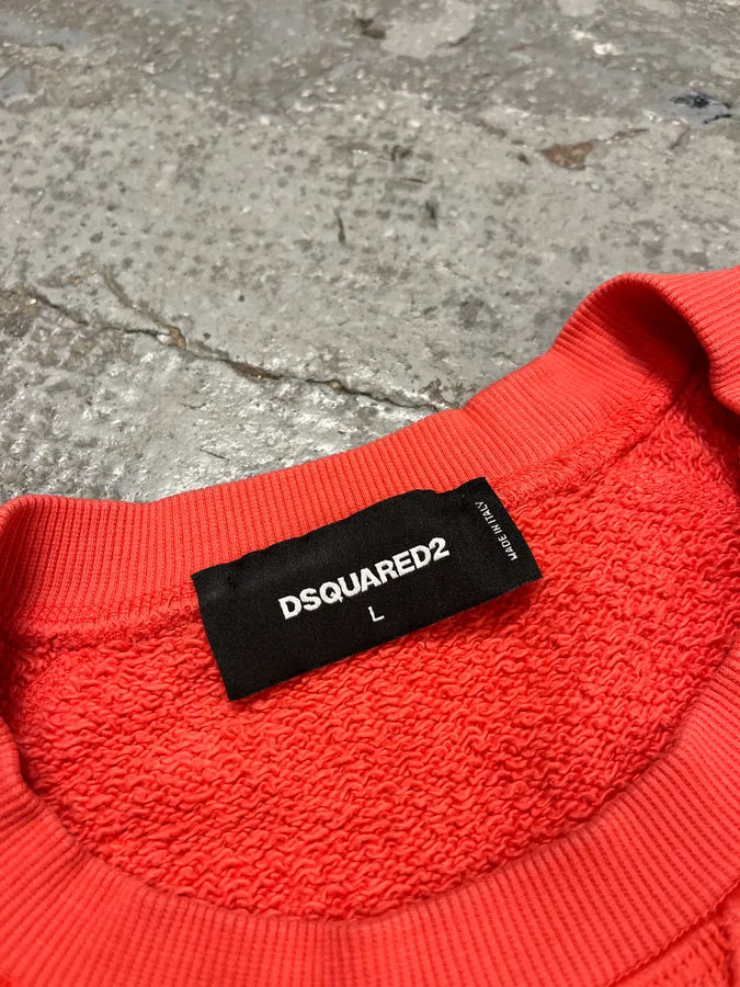 AW2020 Dsquared2 Love is Orange Contemporary Crewneck Sweater gZhZWXD 8