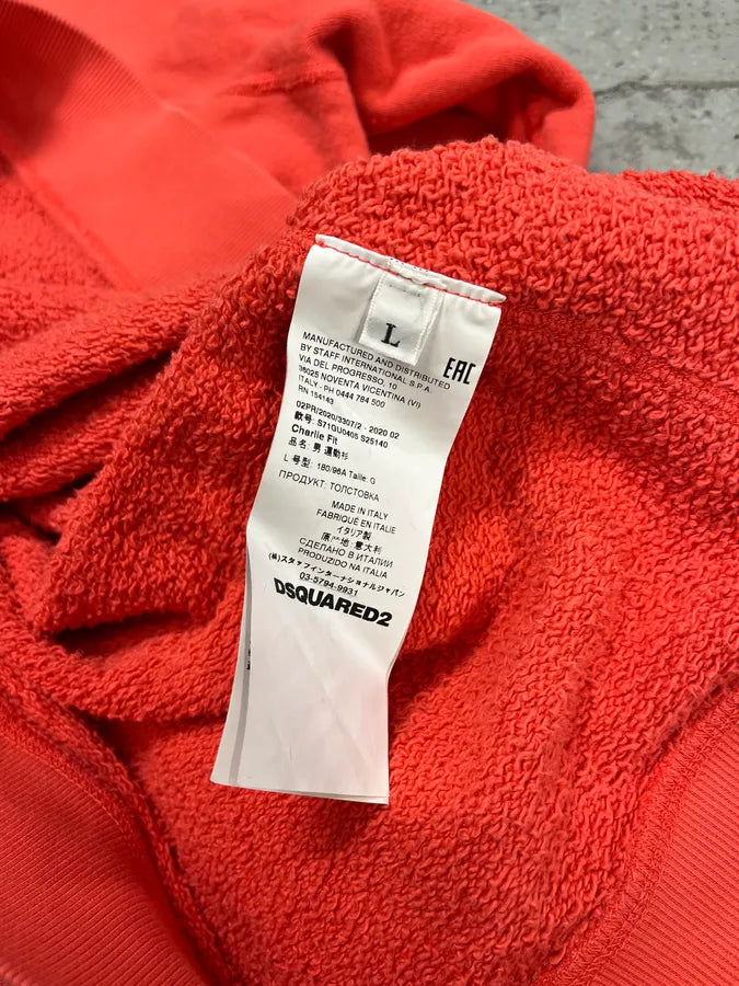 AW2020 Dsquared2 Love is Orange Contemporary Crewneck Sweater gZhZWXD 9