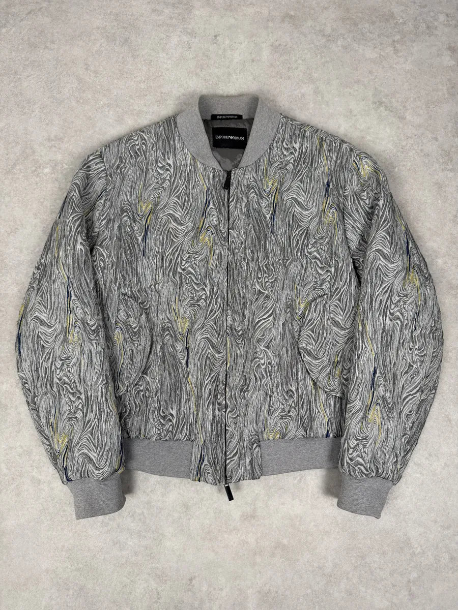 AW2020 Emporio Armani Grey Psychadelic Bomber Jacket WwuSIXY 5