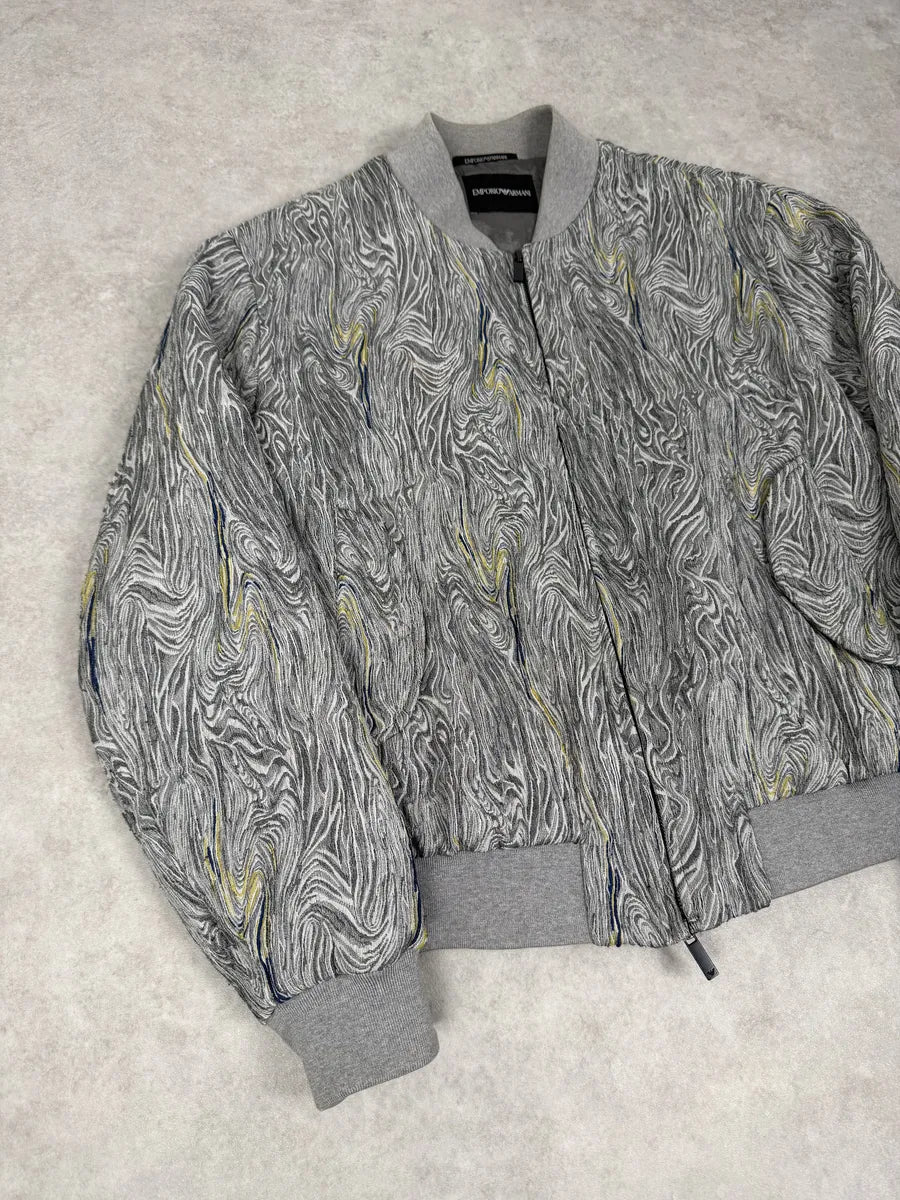 AW2020 Emporio Armani Grey Psychadelic Bomber Jacket WwuSIXY 7