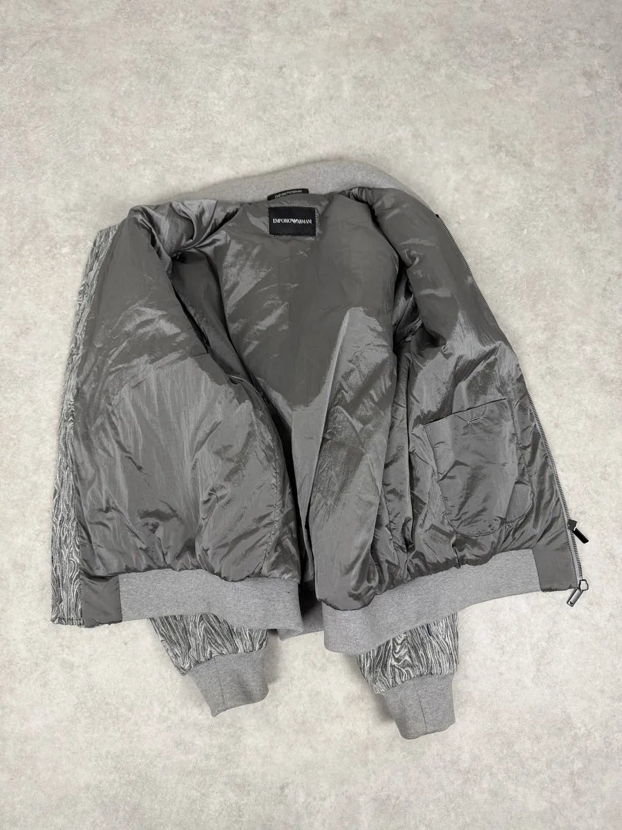 AW2020 Emporio Armani Grey Psychadelic Bomber Jacket WwuSIXY 8