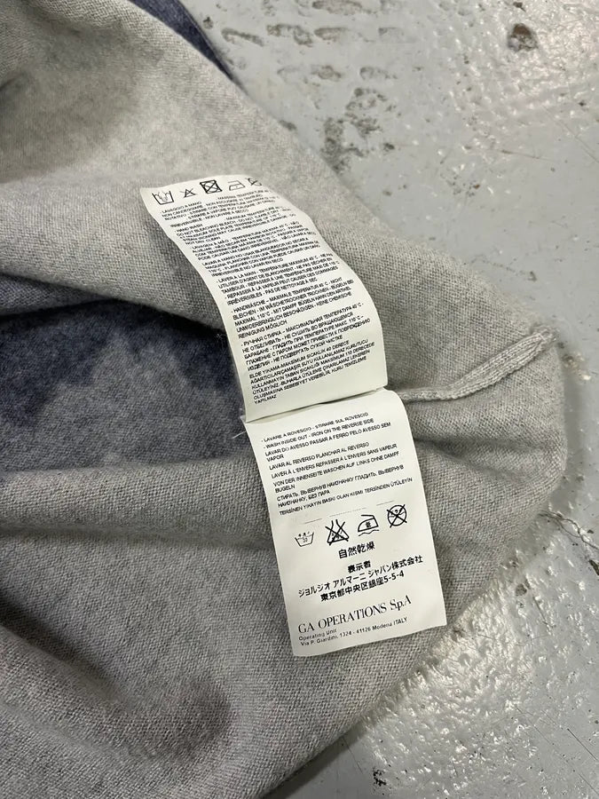 AW2020 Emporio Armani Navy Gradient Grey Wool Sweater LlSRQJp 8