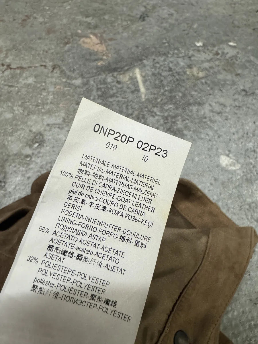 AW2020 Emporio Armani Suede Beige Leather Pants (S/M) 9