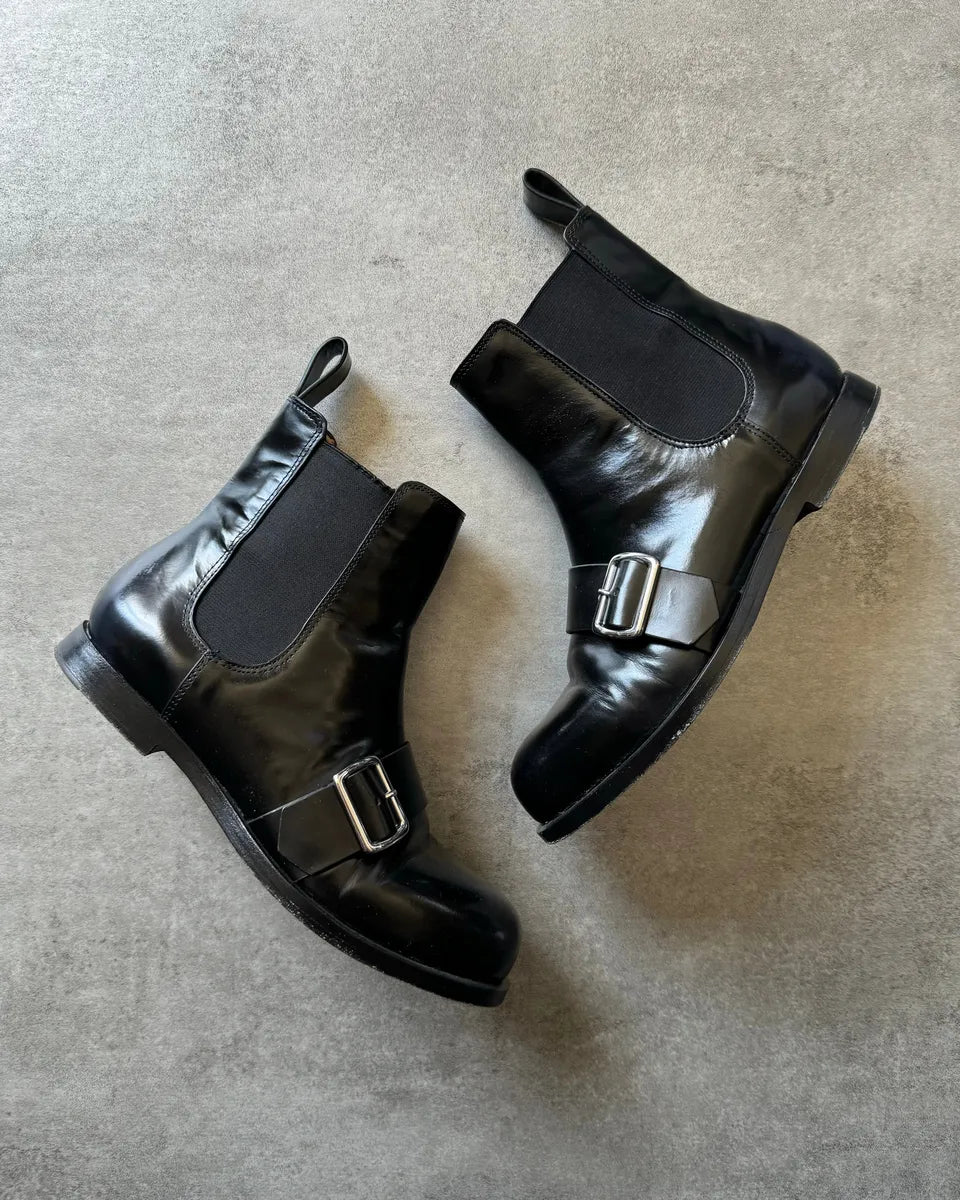 AW2020 Jil Sander Black Strapped Leather Boots UTIzPkX 1