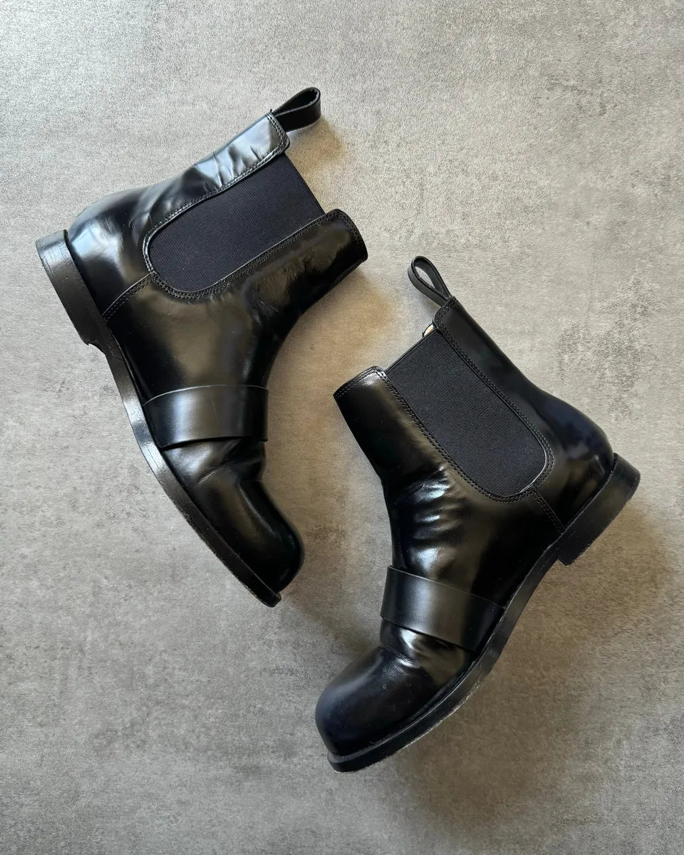 AW2020 Jil Sander Black Strapped Leather Boots UTIzPkX 6