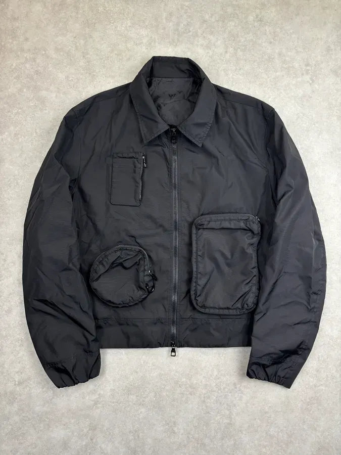 AW2020 Louis Vuitton Black Multi Pockets Nylon Jacket dNdsJZy 0