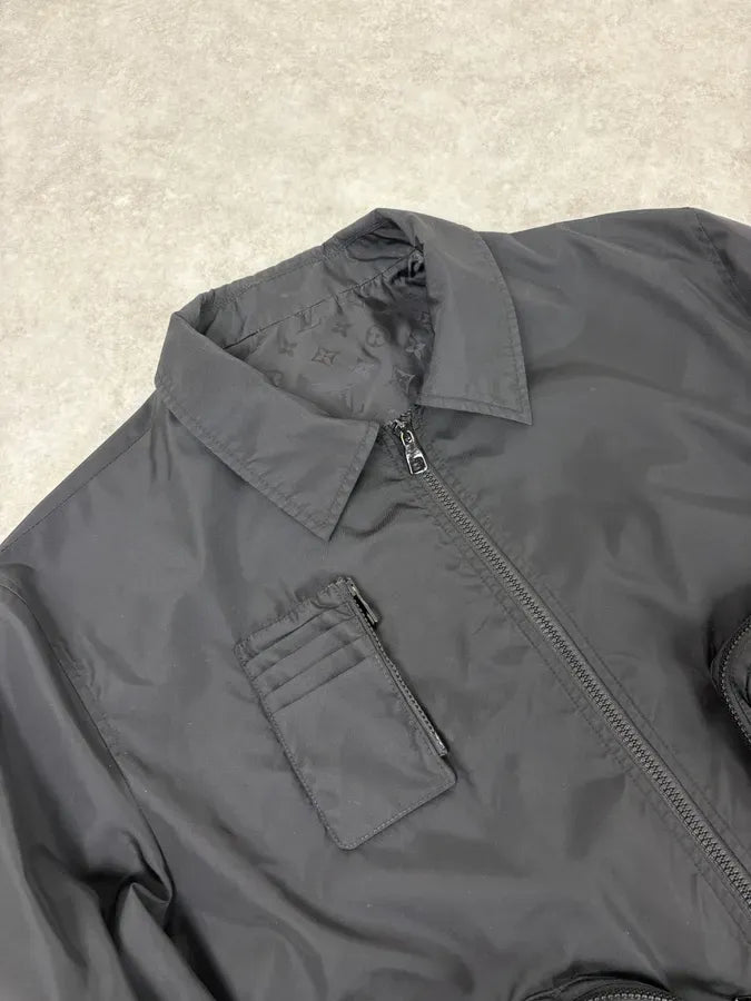 AW2020 Louis Vuitton Black Multi Pockets Nylon Jacket yyjVcHY 3
