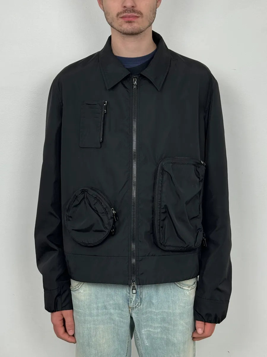 AW2020 Louis Vuitton Black Multi Pockets Nylon Jacket yyjVcHY 1