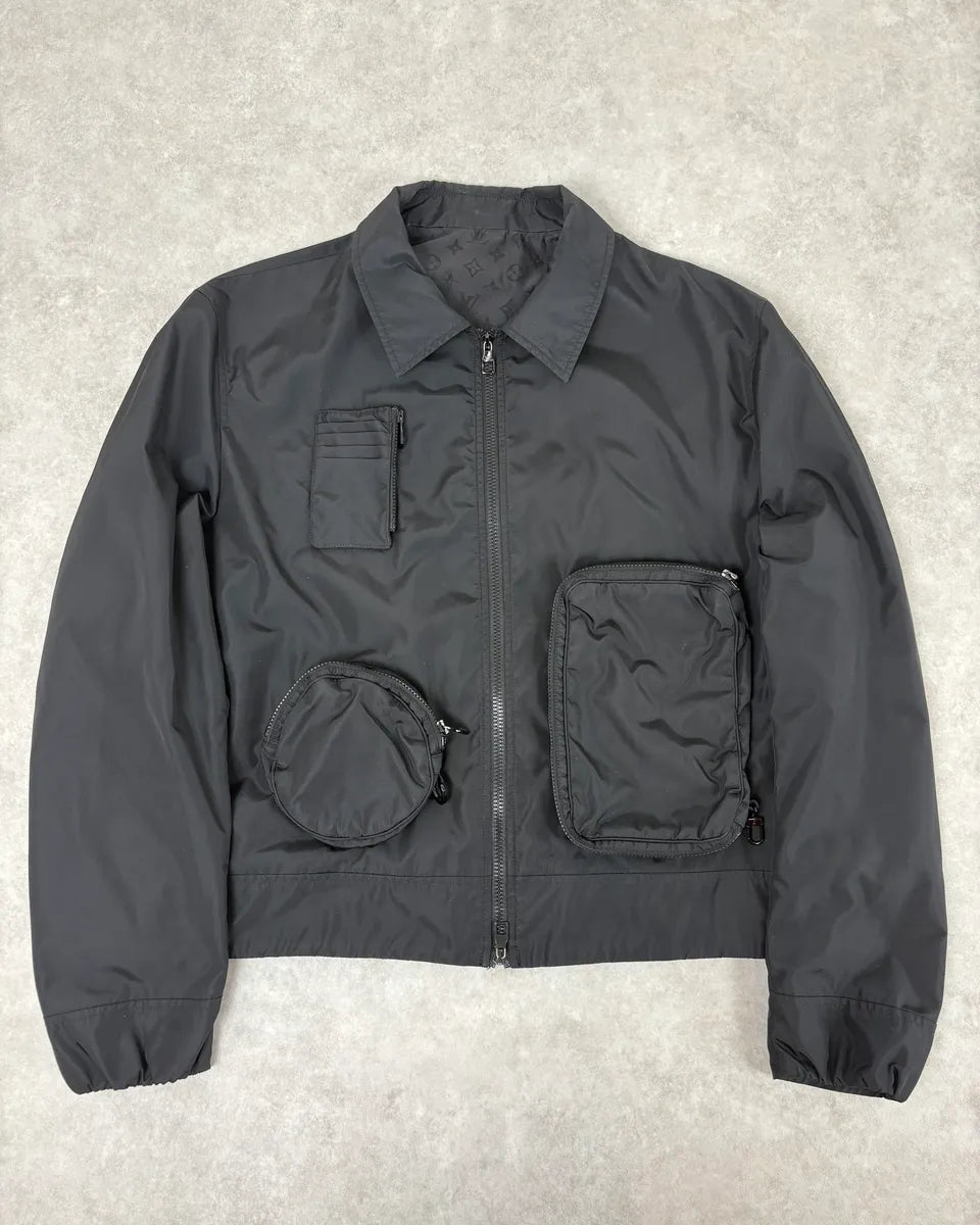 AW2020 Louis Vuitton Black Multi Pockets Nylon Jacket yyjVcHY 0