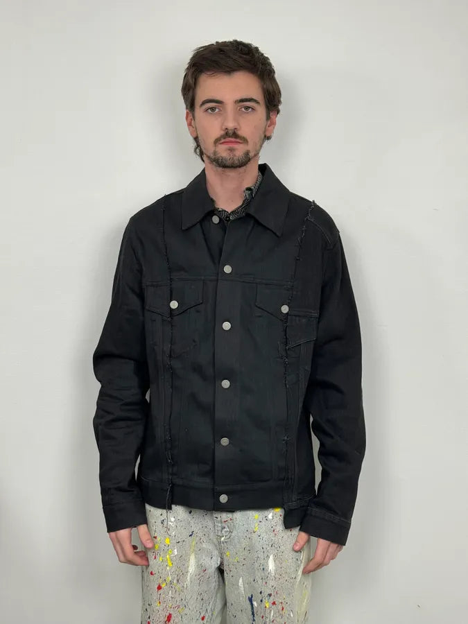 AW2020 Maison Margiela Black Signature Denim Jacket orEYxqJ 1