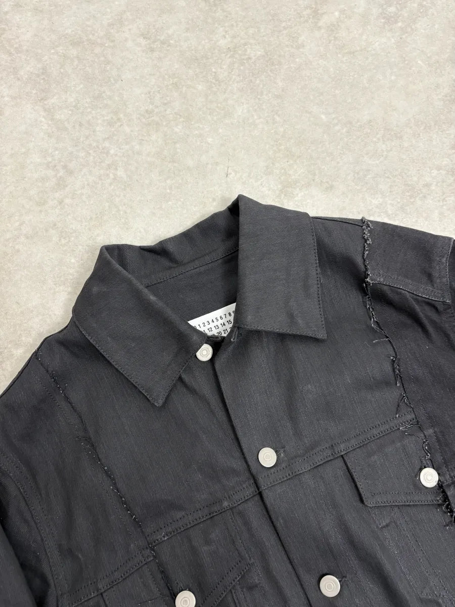 AW2020 Maison Margiela Black Signature Denim Jacket orEYxqJ 4