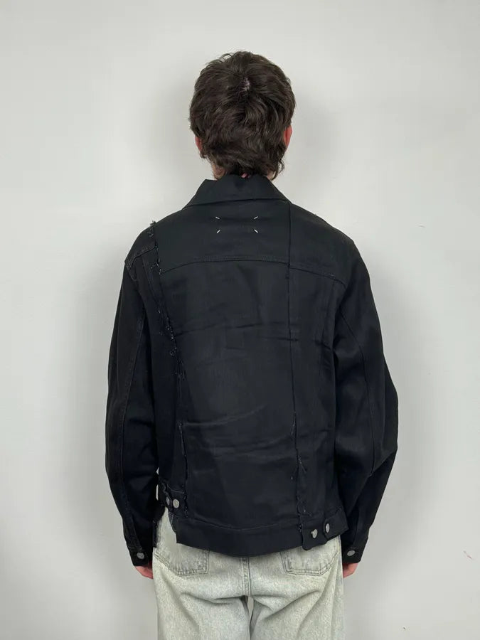 AW2020 Maison Margiela Black Signature Denim Jacket orEYxqJ 2
