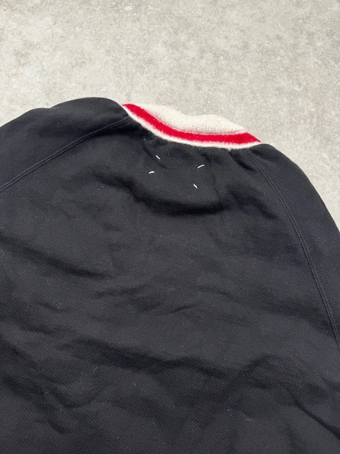 AW2020 Maison Margiela Black Candy Wool Stripes V-Neck Sweater zbesReI 5