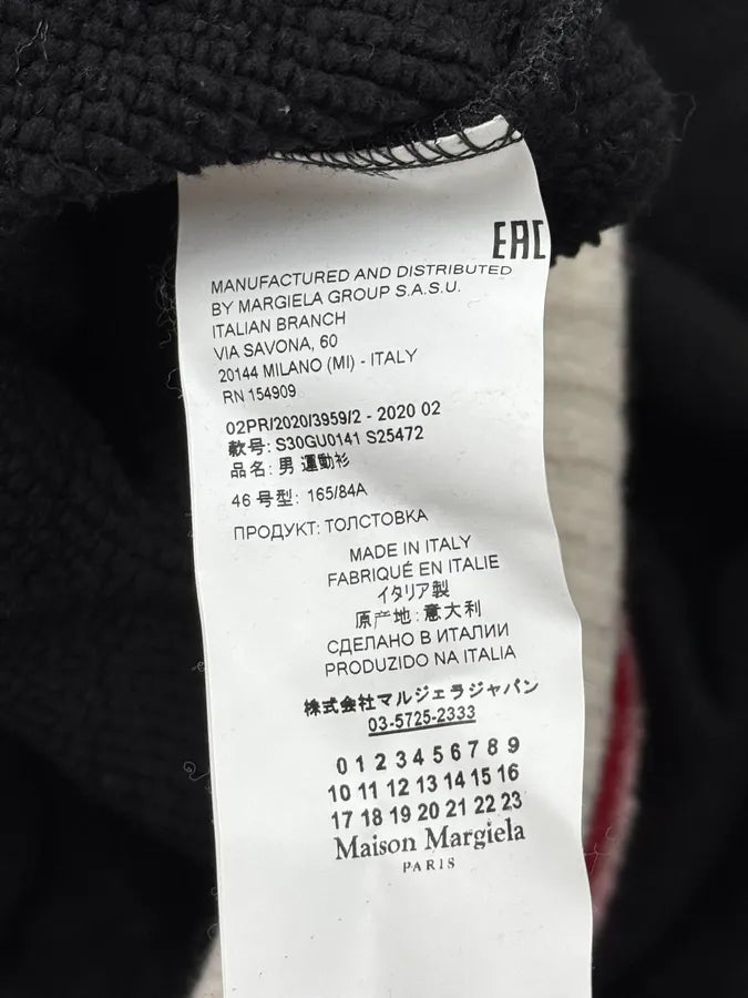 AW2020 Maison Margiela Black Candy Wool Stripes V-Neck Sweater zbesReI 9