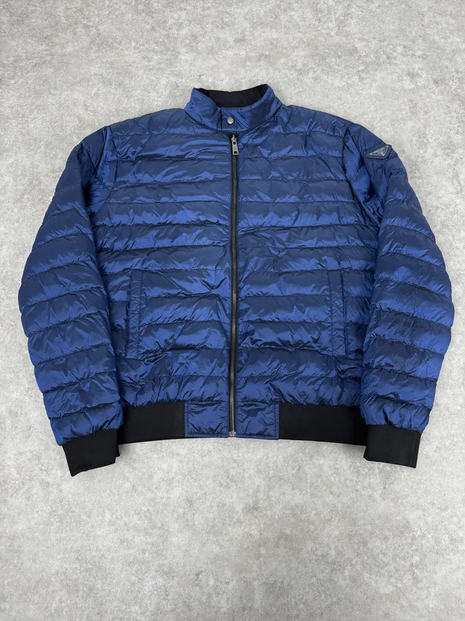 AW2020 Prada Black & Navy Reversible Puffer Hooded Jacket BuwdHDB 1