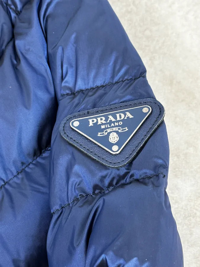 AW2020 Prada Black & Navy Reversible Puffer Hooded Jacket BuwdHDB 13