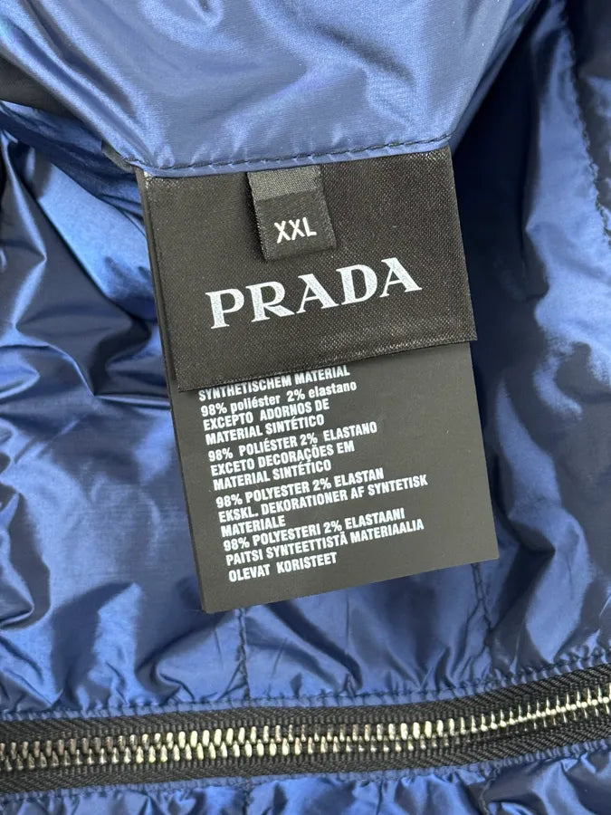 AW2020 Prada Black & Navy Reversible Puffer Hooded Jacket BuwdHDB 15