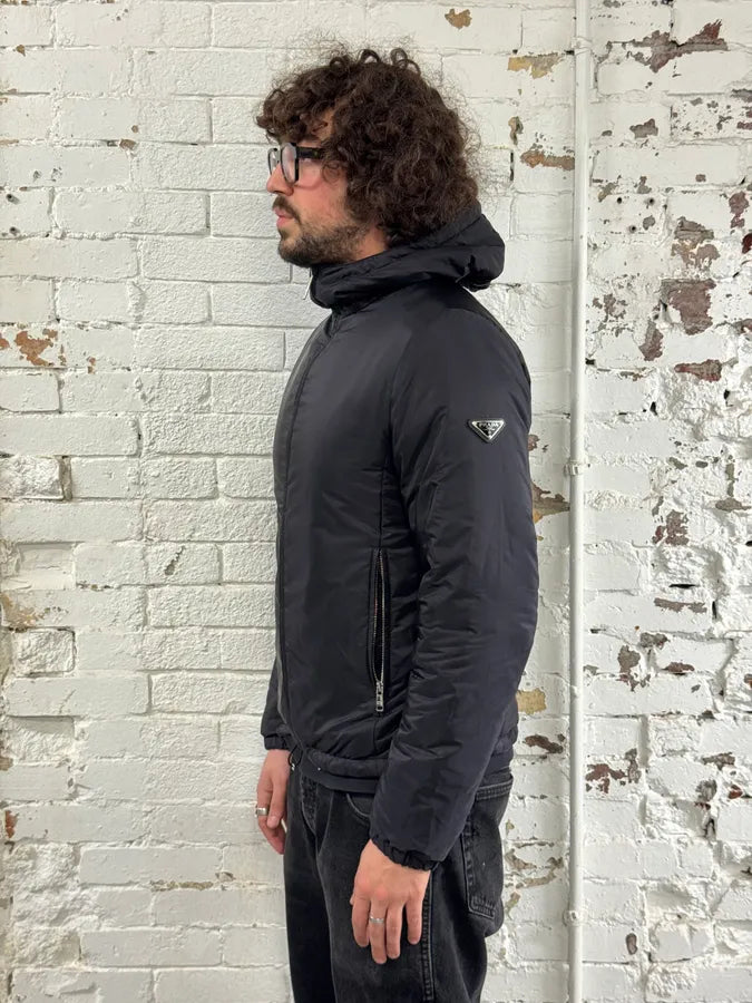 AW2020 Prada Reversible Black Nylon Jacket enofSal 2