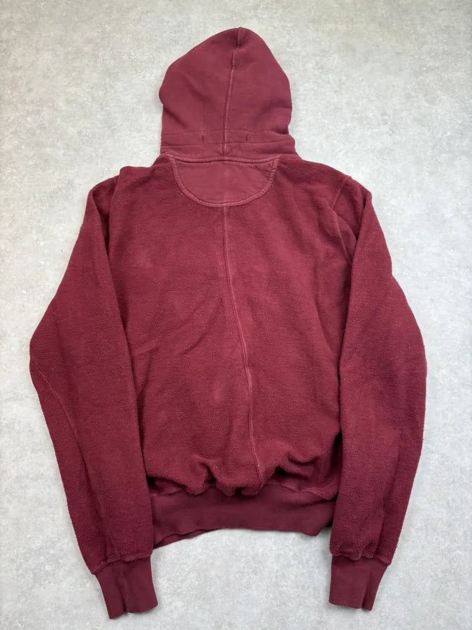 AW2020 Rick Owens Bordeaux Fleece Reverse Hoodie AAVkjKN 5