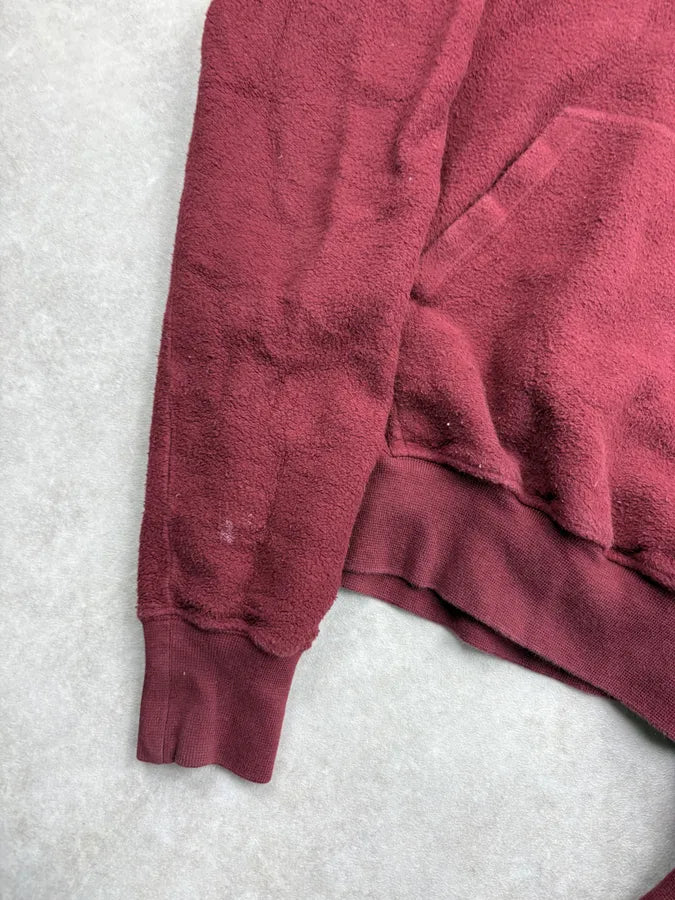 AW2020 Rick Owens Bordeaux Fleece Reverse Hoodie AAVkjKN 6