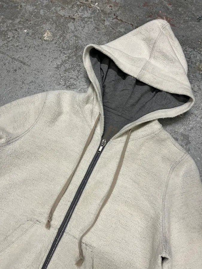 AW2020 Rick Owens Grey Zip-Up Sweater (M/L) ESVljSg 5