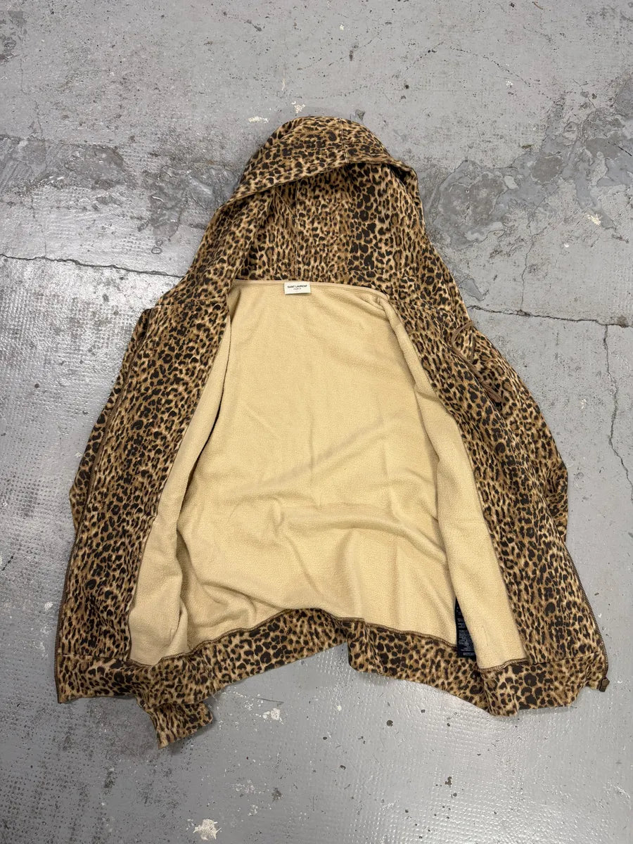 AW2020 Saint Laurent Leopard Zip-up Hoodie BBiKwUJ 11