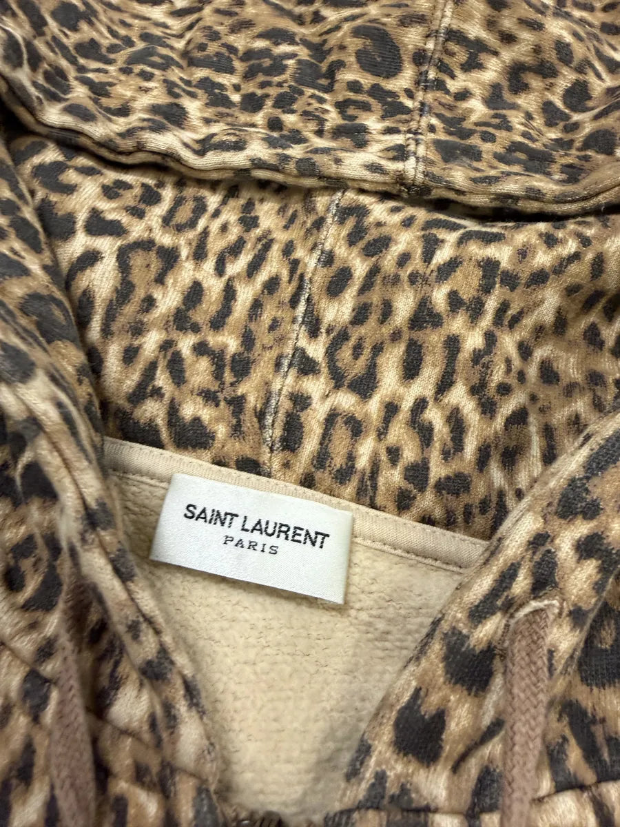 AW2020 Saint Laurent Leopard Zip-up Hoodie BBiKwUJ 7