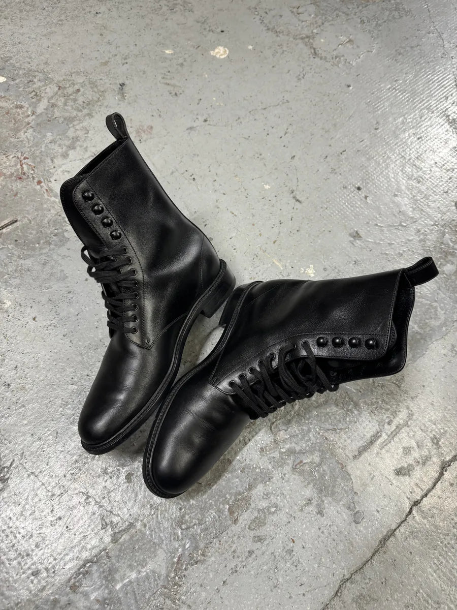 AW2020 Saint Laurent Stalker Black Leather Ankle Boots WaPWluJ 3