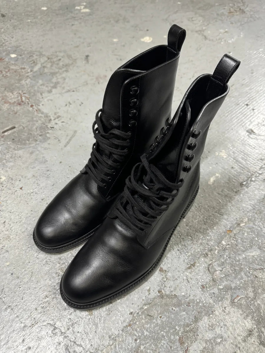 AW2020 Saint Laurent Stalker Black Leather Ankle Boots WaPWluJ 4