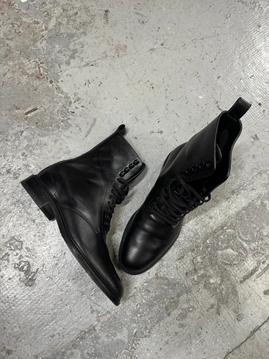 AW2020 Saint Laurent Stalker Black Leather Ankle Boots WaPWluJ 7