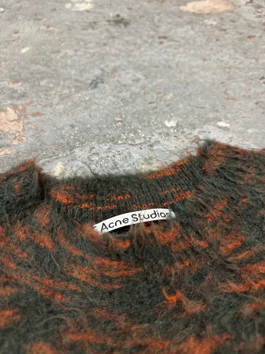 AW2021 Acne Studios Brushed Jacquard Mohair Crew Knit rNWvwye 7